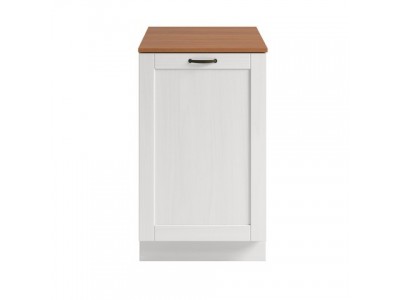 Armário bancada para cozinha com uma porta na cor branco lavado com honey / coleção Alma 